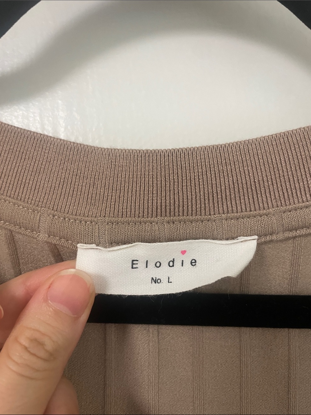 Elodie Ribbed Cropped Button-Front Top - Beige - Picture 2 of 2
